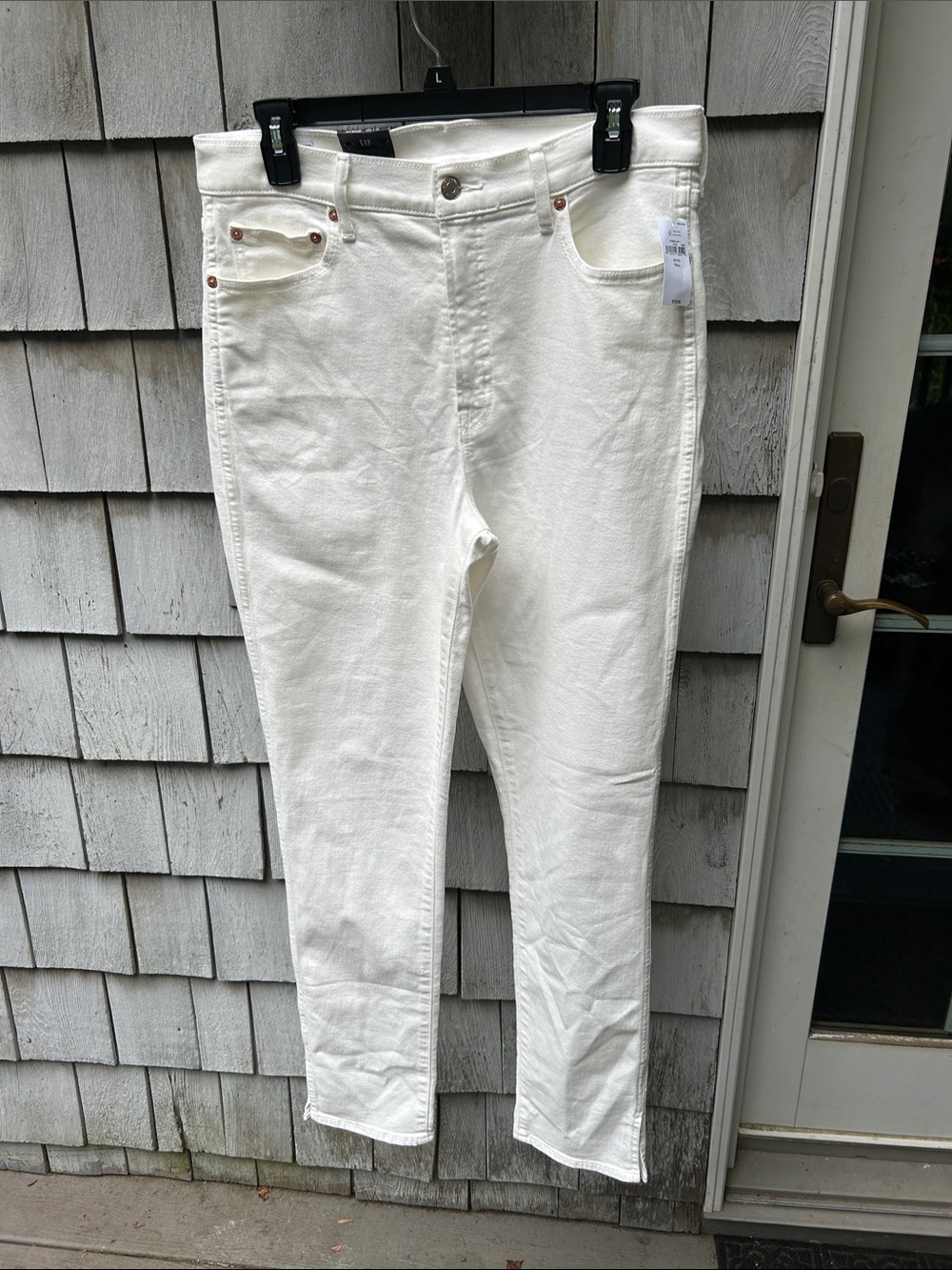 GAP High Rise White Jeans